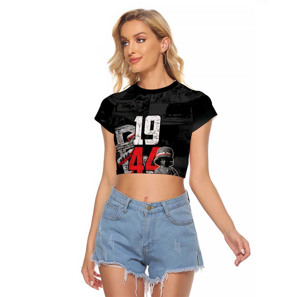 Warsaw Uprising 1944 Raglan Cropped T Shirt Polska Walczy WWII Insurrectionist