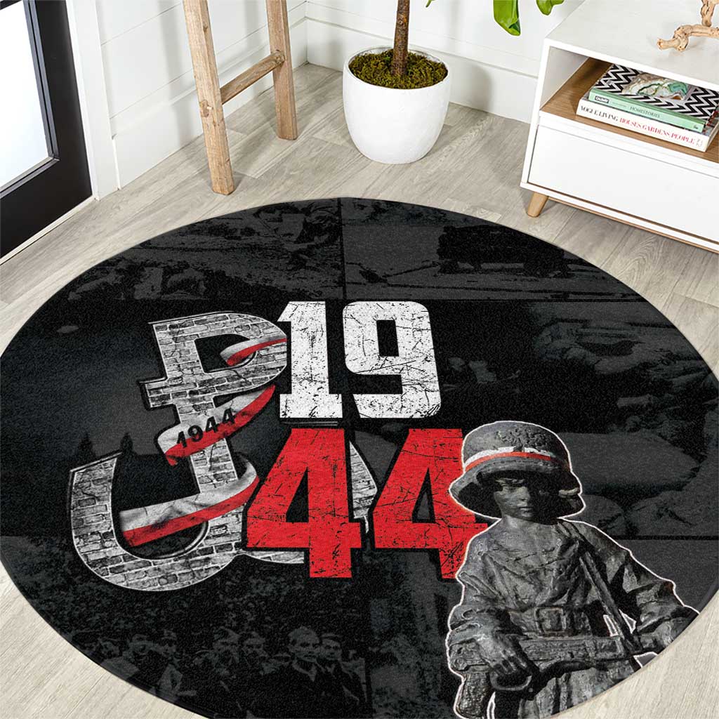 Warsaw Uprising 1944 Round Carpet Polska Walczy WWII Insurrectionist