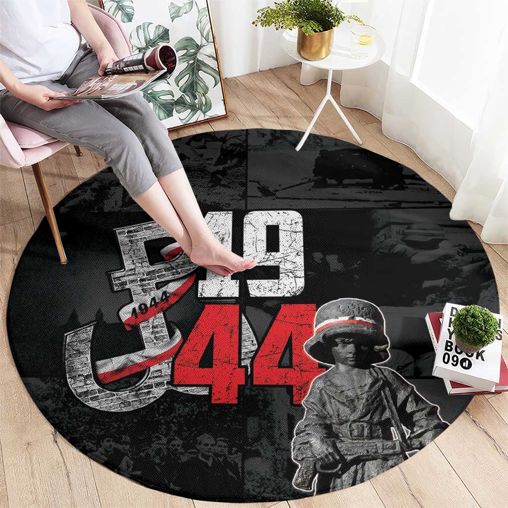 Warsaw Uprising 1944 Round Carpet Polska Walczy WWII Insurrectionist