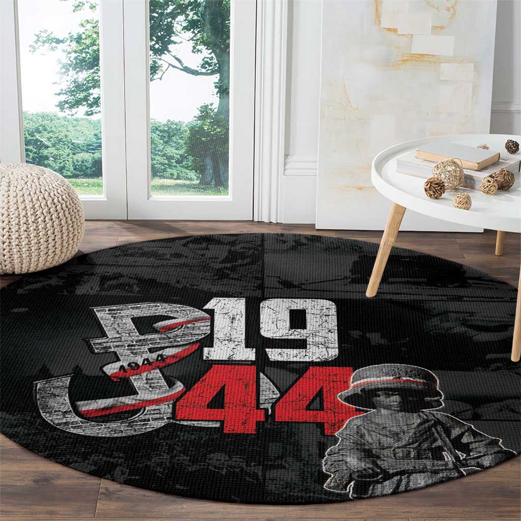 Warsaw Uprising 1944 Round Carpet Polska Walczy WWII Insurrectionist