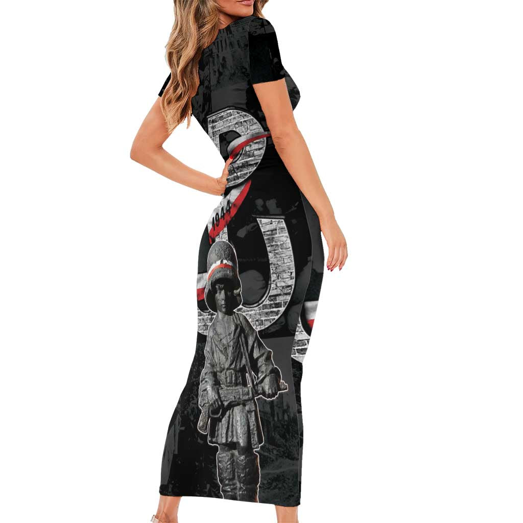 Warsaw Uprising 1944 Short Sleeve Bodycon Dress Polska Walczy WWII Insurrectionist