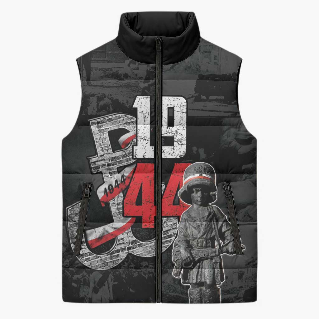 Warsaw Uprising 1944 Sleeveless Puffer Jacket Polska Walczy WWII Insurrectionist