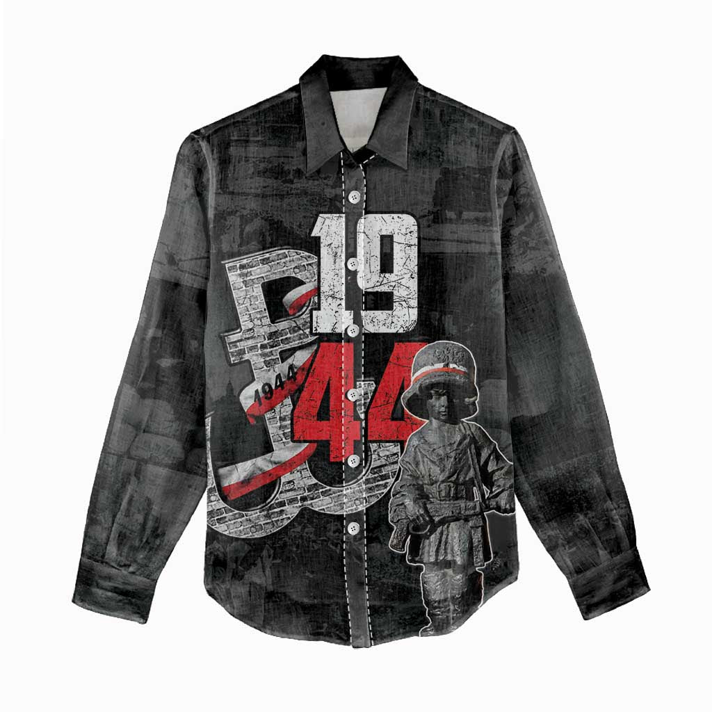 Warsaw Uprising 1944 Women Casual Shirt Polska Walczy WWII Insurrectionist
