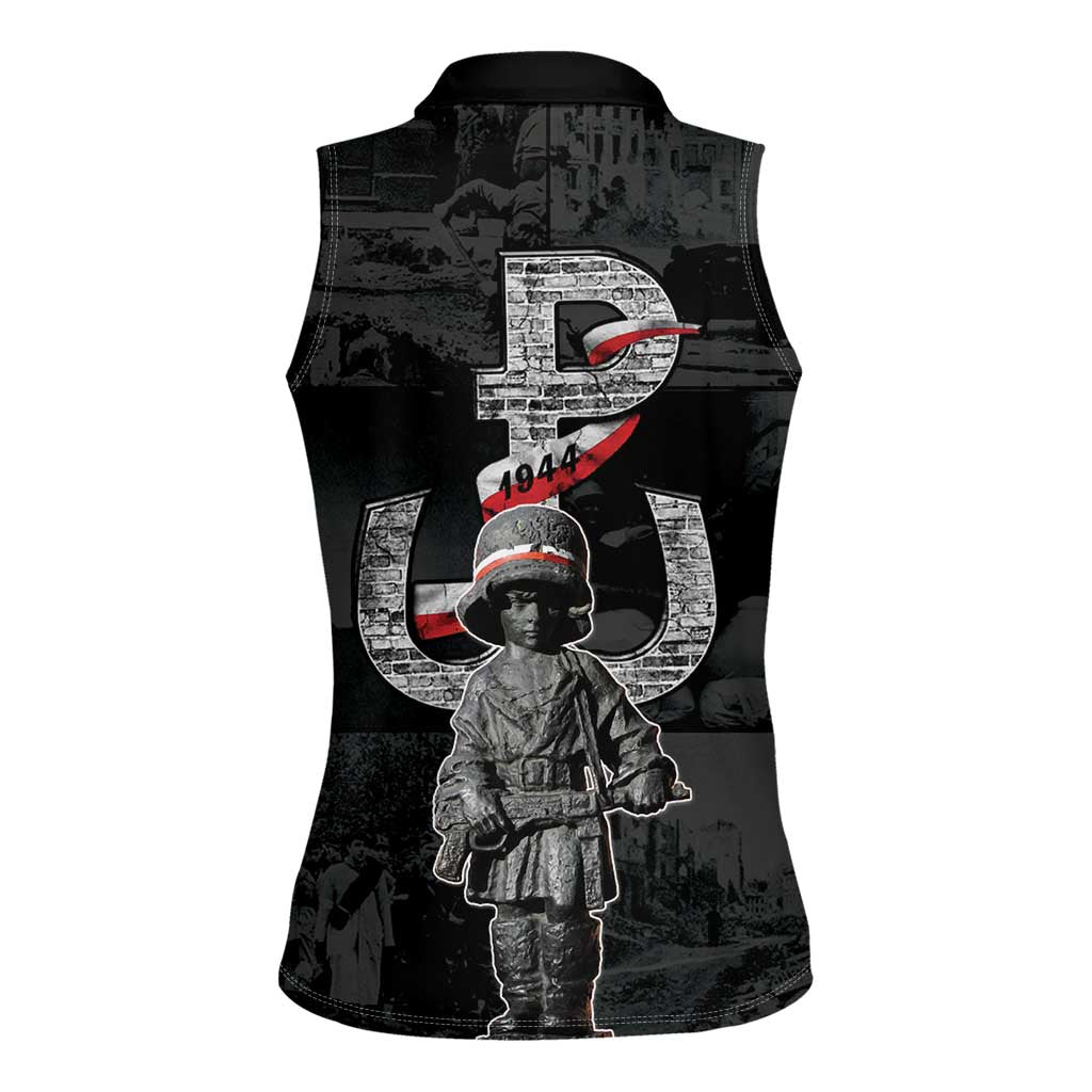 Warsaw Uprising 1944 Women Sleeveless Polo Shirt Polska Walczy WWII Insurrectionist