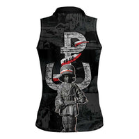 Warsaw Uprising 1944 Women Sleeveless Polo Shirt Polska Walczy WWII Insurrectionist