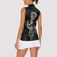 Warsaw Uprising 1944 Women Sleeveless Polo Shirt Polska Walczy WWII Insurrectionist