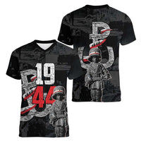 Warsaw Uprising 1944 Women V-Neck T-Shirt Polska Walczy WWII Insurrectionist