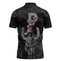 Warsaw Uprising 1944 Zipper Polo Shirt Polska Walczy WWII Insurrectionist