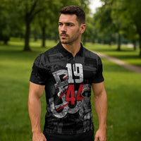 Warsaw Uprising 1944 Zipper Polo Shirt Polska Walczy WWII Insurrectionist