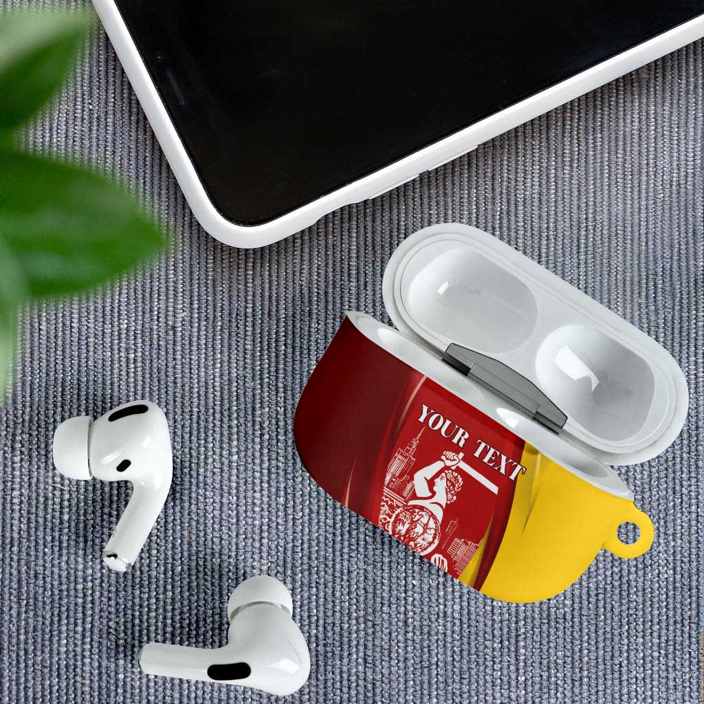 Warsaw Capital of Poland Personalized AirPods Case Syrenka Warszawska Sporty Style