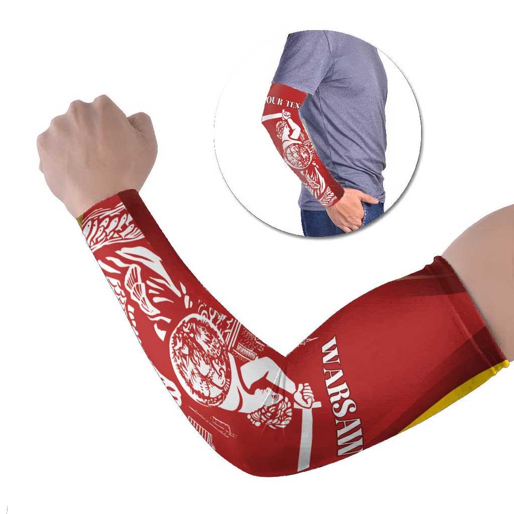 Warsaw Capital of Poland Personalized Arm Sleeves Syrenka Warszawska Sporty Style