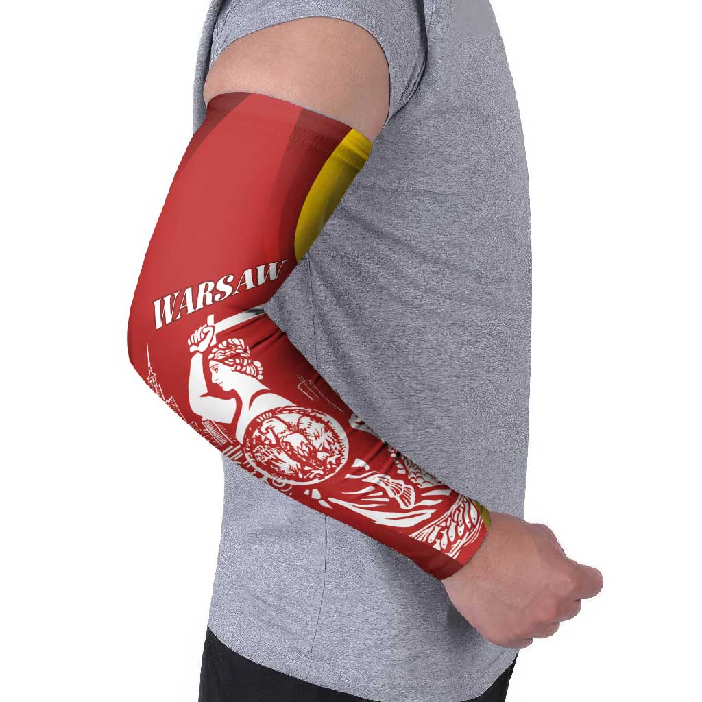 Warsaw Capital of Poland Personalized Arm Sleeves Syrenka Warszawska Sporty Style