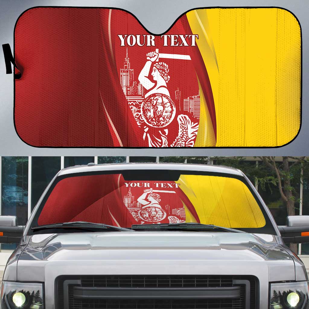 Warsaw Capital of Poland Personalized Auto Sun Shade Syrenka Warszawska Sporty Style