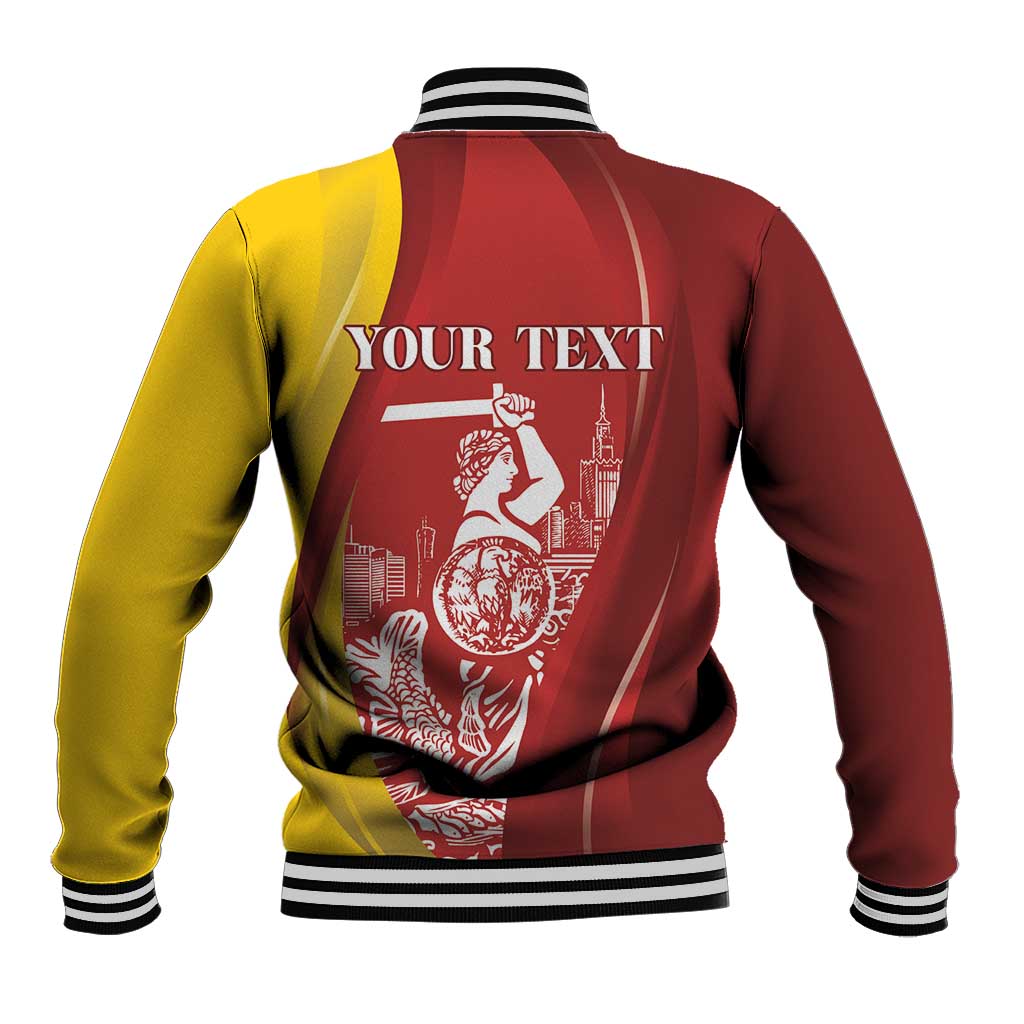 Warsaw Capital of Poland Personalized Baseball Jacket Syrenka Warszawska Sporty Style