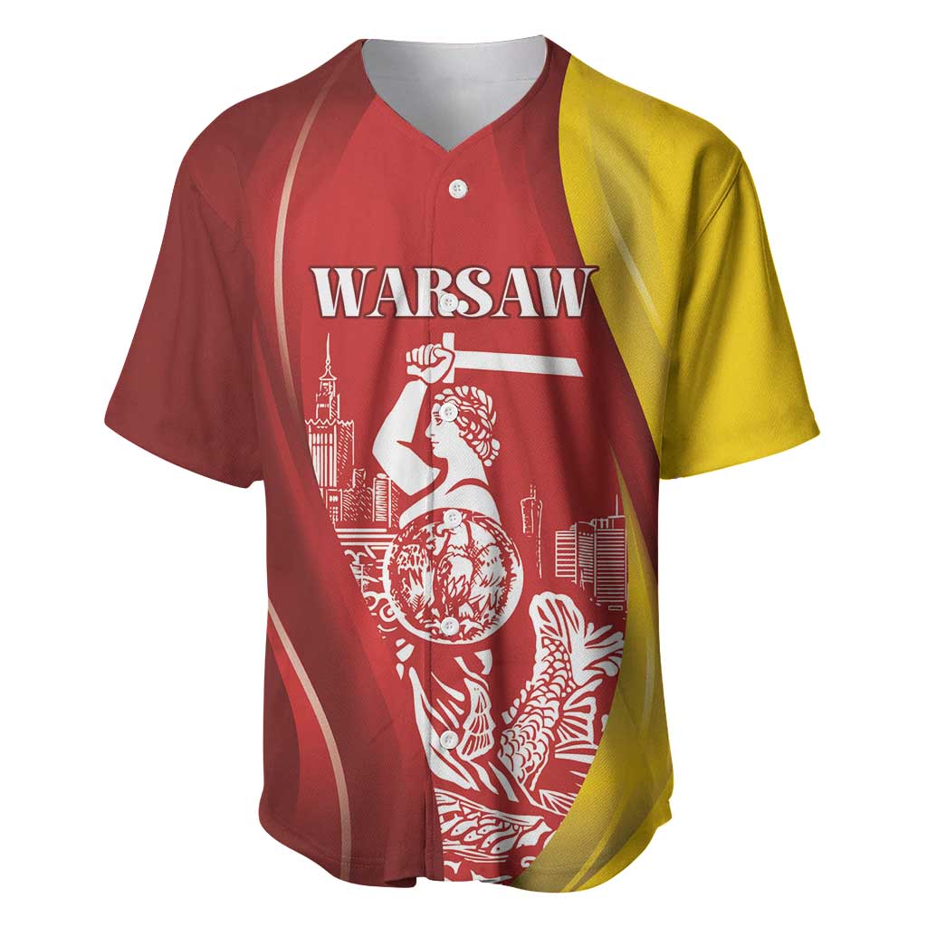 Warsaw Capital of Poland Personalized Baseball Jersey Syrenka Warszawska Sporty Style