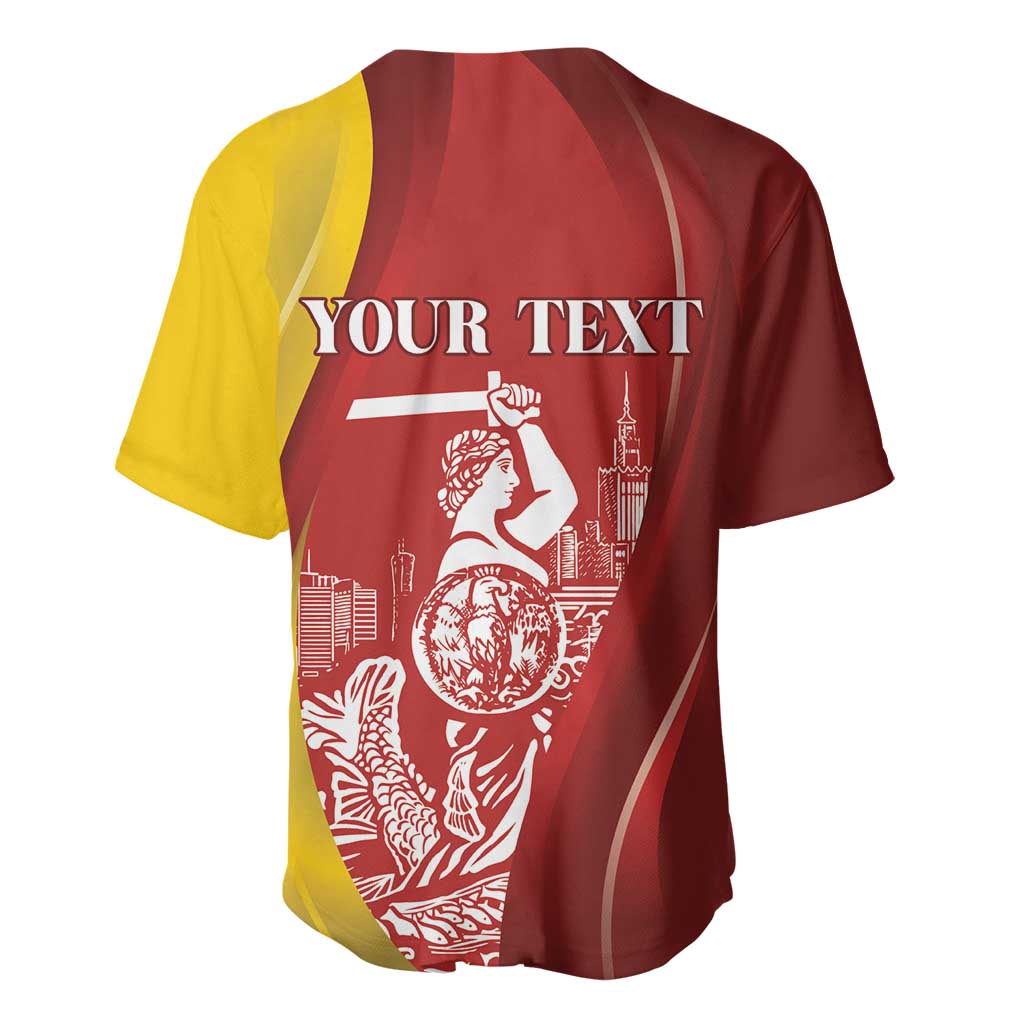 Warsaw Capital of Poland Personalized Baseball Jersey Syrenka Warszawska Sporty Style