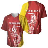 Warsaw Capital of Poland Personalized Baseball Jersey Syrenka Warszawska Sporty Style
