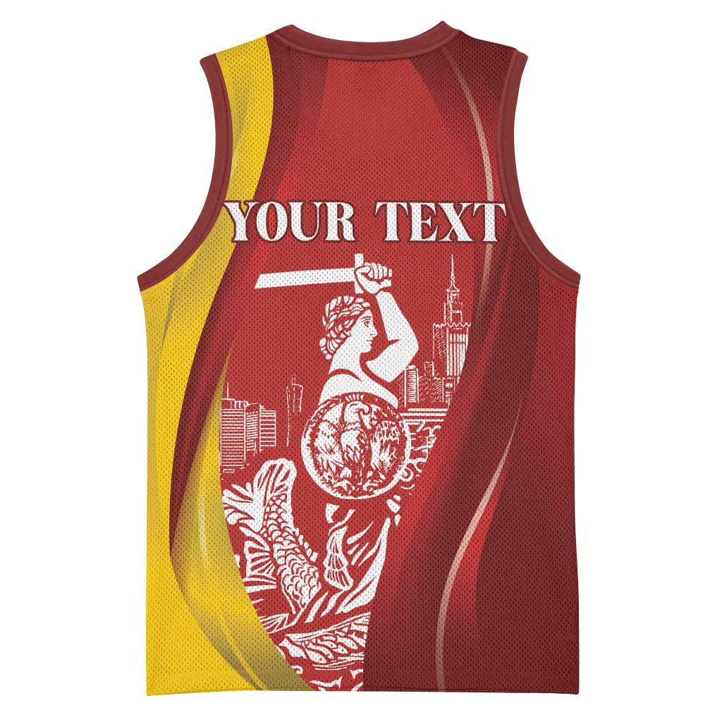 Warsaw Capital of Poland Personalized Basketball Jersey Syrenka Warszawska Sporty Style