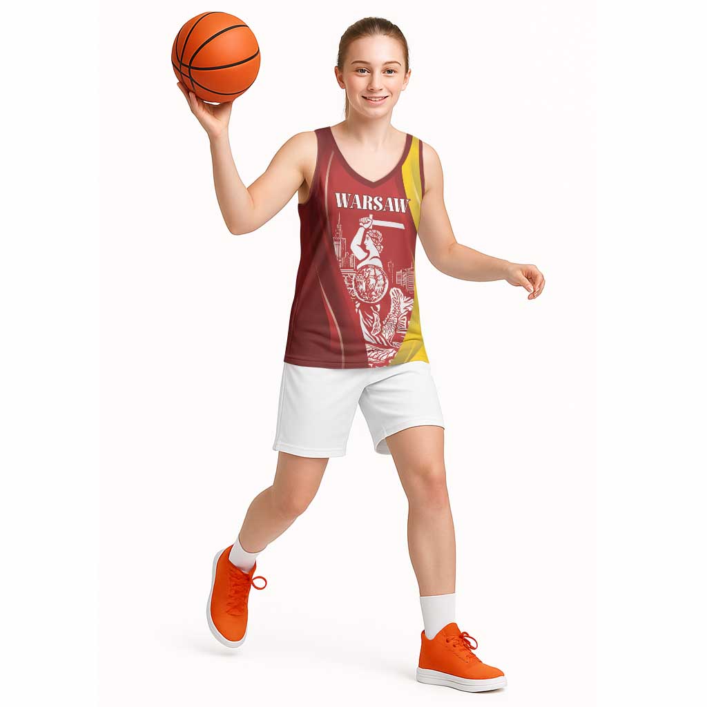 Warsaw Capital of Poland Personalized Basketball Jersey Syrenka Warszawska Sporty Style