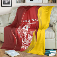 Warsaw Capital of Poland Personalized Blanket Syrenka Warszawska Sporty Style