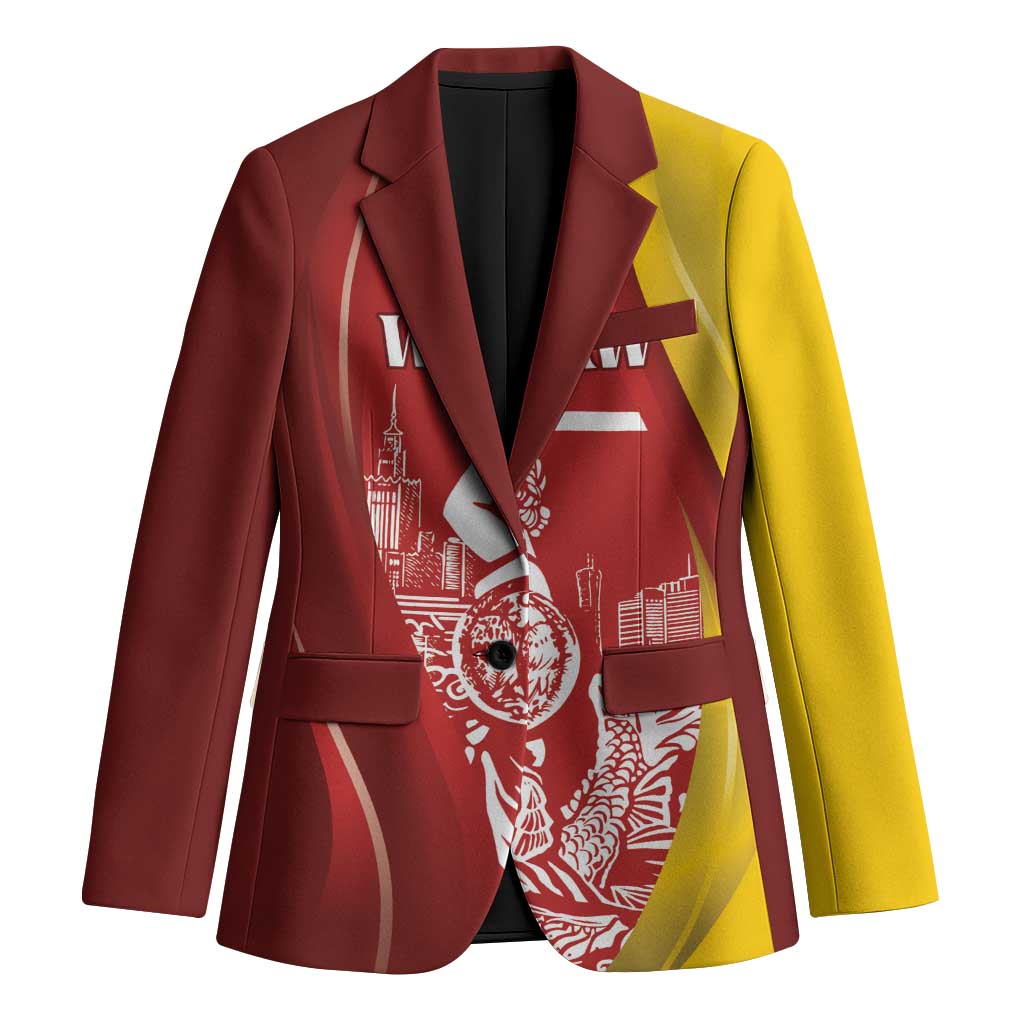 Warsaw Capital of Poland Personalized Blazer Syrenka Warszawska Sporty Style