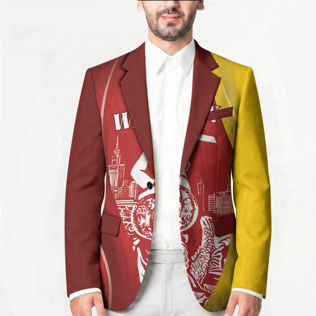 Warsaw Capital of Poland Personalized Blazer Syrenka Warszawska Sporty Style
