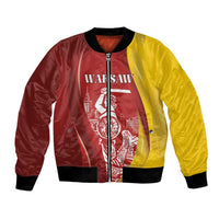 Warsaw Capital of Poland Personalized Bomber Jacket Syrenka Warszawska Sporty Style