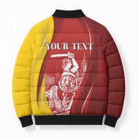 Warsaw Capital of Poland Personalized Bomber Puffer Jacket Syrenka Warszawska Sporty Style