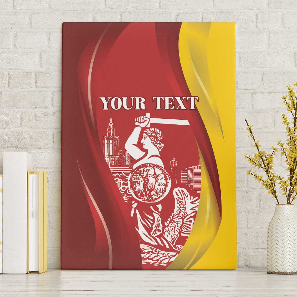 Warsaw Capital of Poland Personalized Canvas Wall Art Syrenka Warszawska Sporty Style