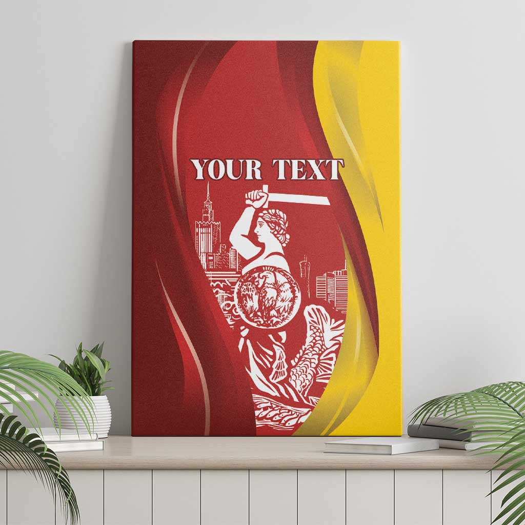 Warsaw Capital of Poland Personalized Canvas Wall Art Syrenka Warszawska Sporty Style