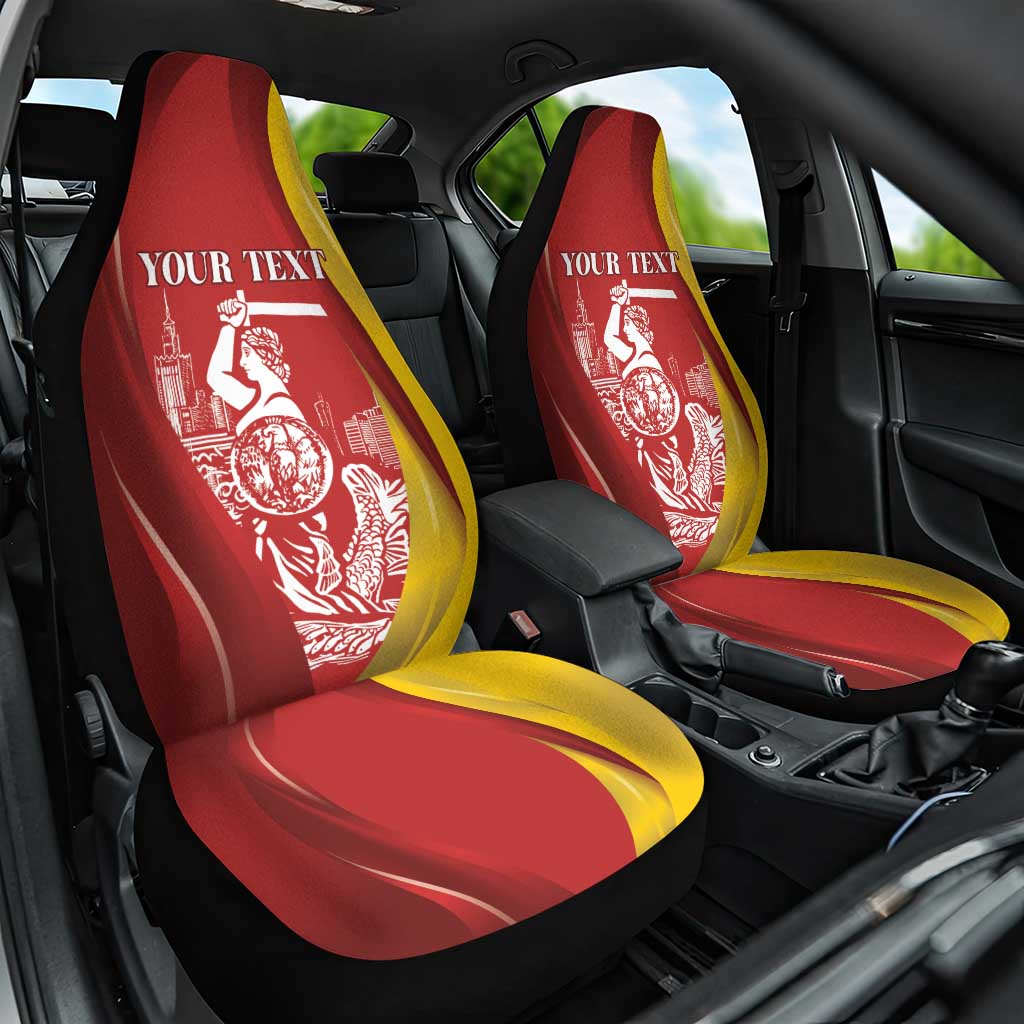 Warsaw Capital of Poland Personalized Car Seat Cover Syrenka Warszawska Sporty Style