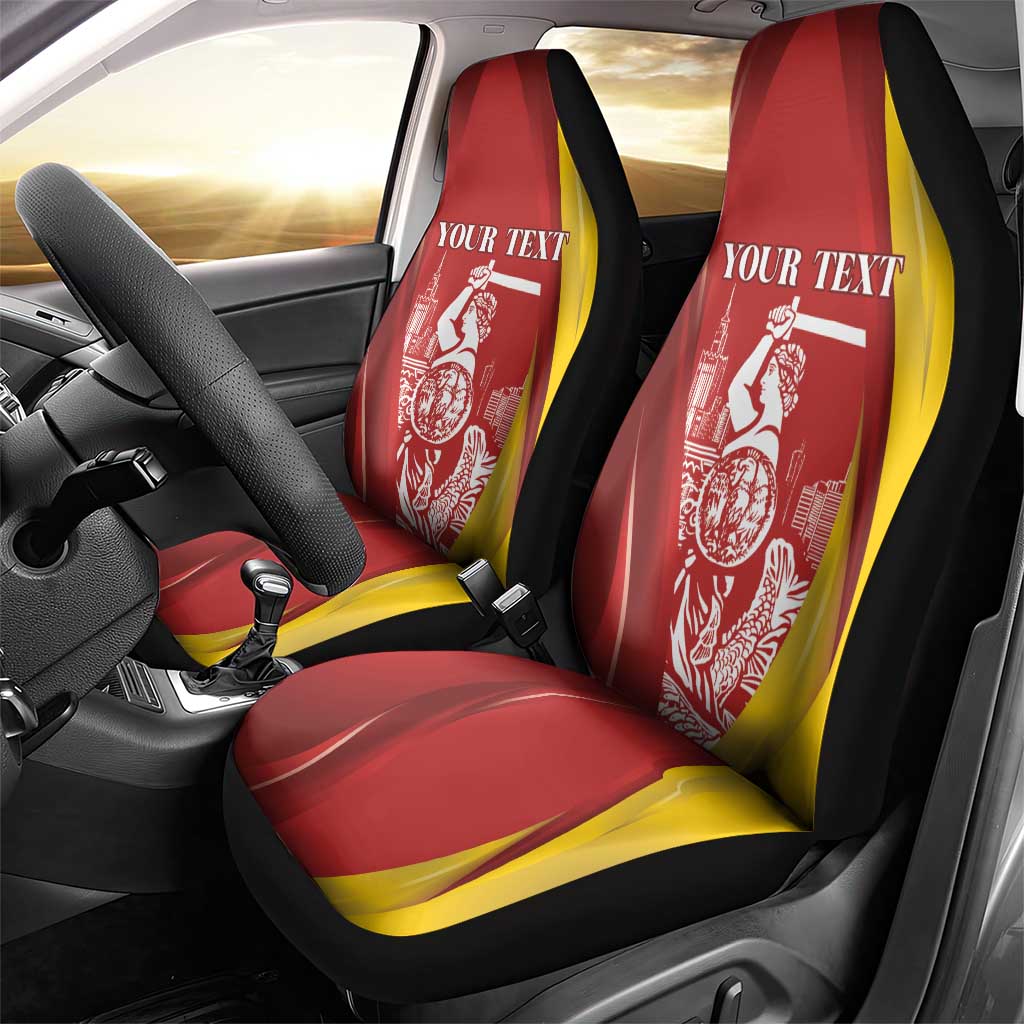 Warsaw Capital of Poland Personalized Car Seat Cover Syrenka Warszawska Sporty Style