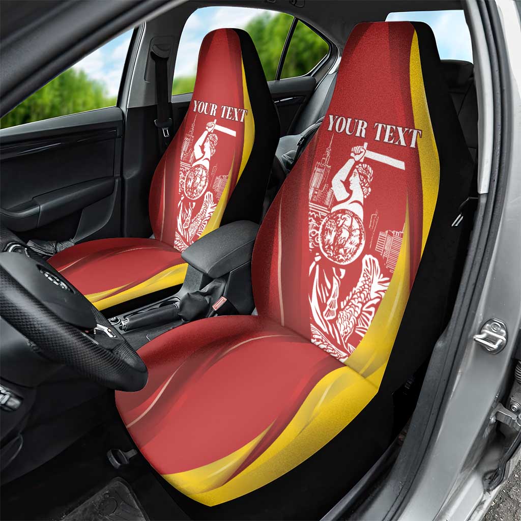 Warsaw Capital of Poland Personalized Car Seat Cover Syrenka Warszawska Sporty Style
