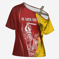 Warsaw Capital of Poland Personalized Cross Shoulder Shirt Syrenka Warszawska Sporty Style