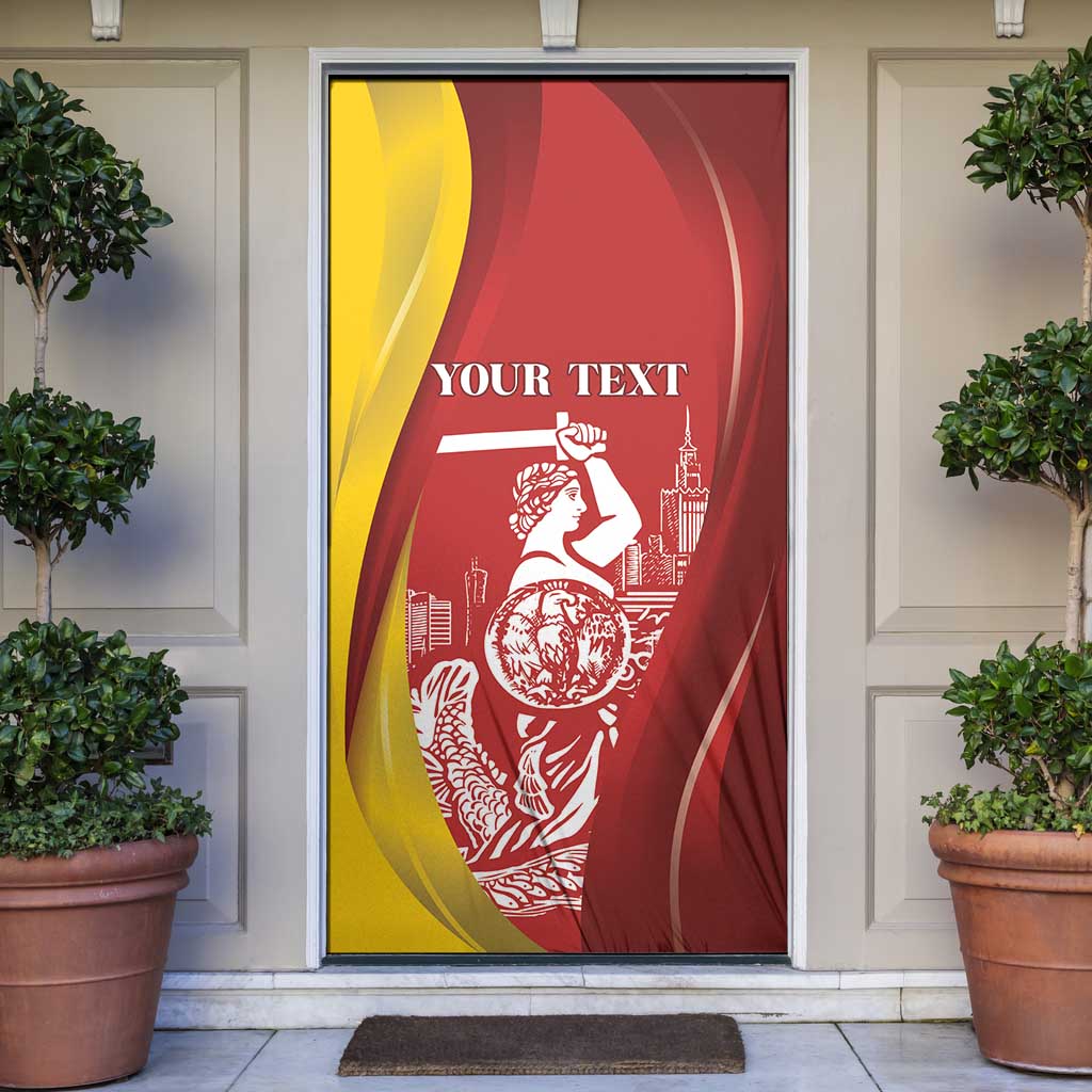 Warsaw Capital of Poland Personalized Door Cover Syrenka Warszawska Sporty Style