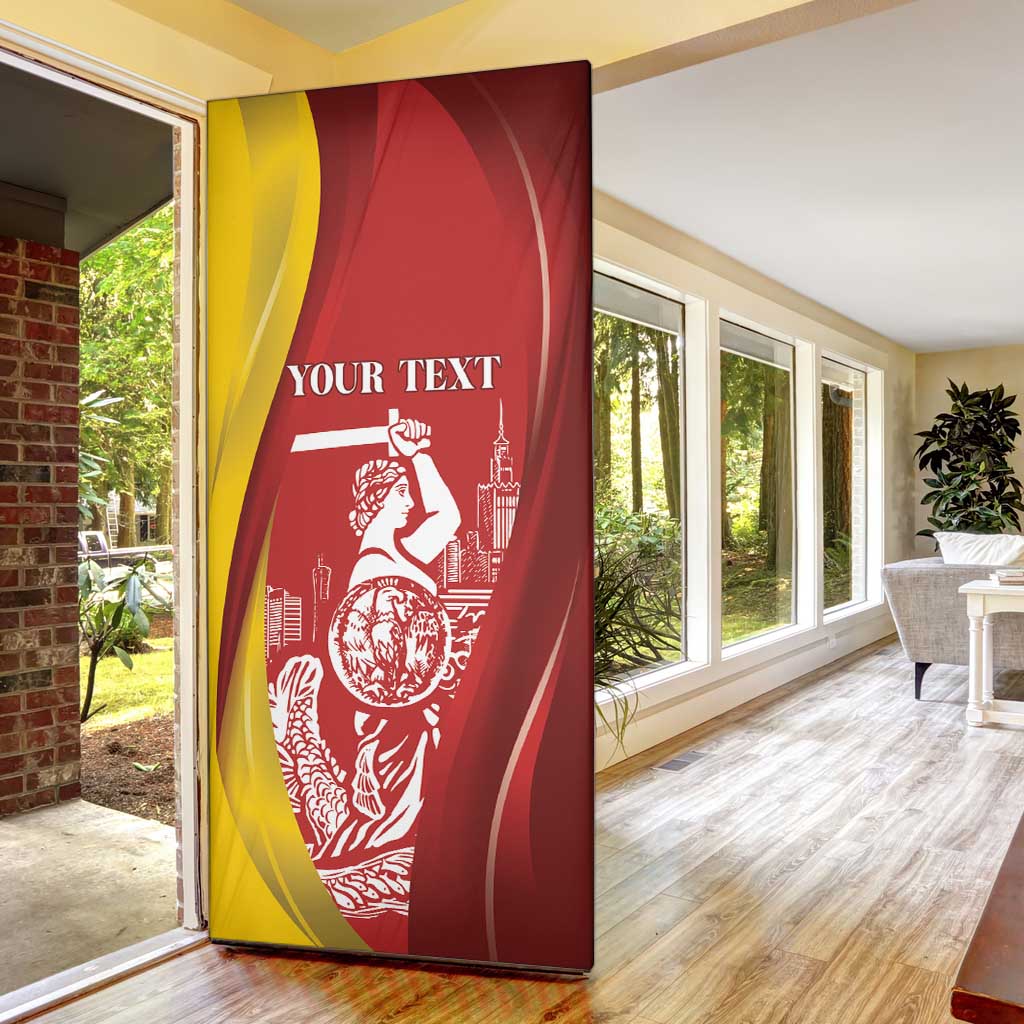 Warsaw Capital of Poland Personalized Door Cover Syrenka Warszawska Sporty Style