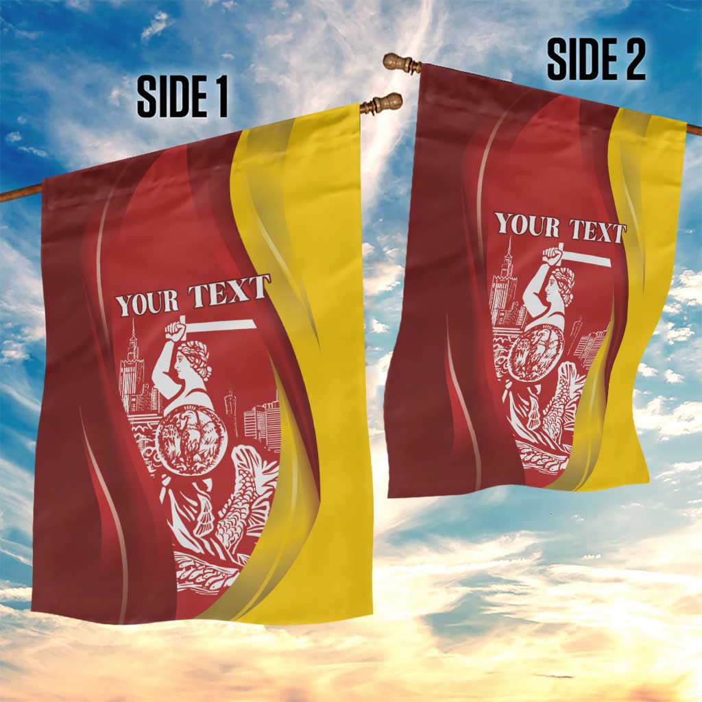 Warsaw Capital of Poland Personalized Garden Flag Syrenka Warszawska Sporty Style