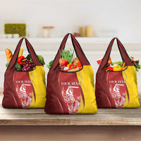 Warsaw Capital of Poland Personalized Grocery Bag Syrenka Warszawska Sporty Style