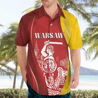 Warsaw Capital of Poland Personalized Hawaiian Shirt Syrenka Warszawska Sporty Style