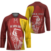Warsaw Capital of Poland Personalized Hockey Jersey Syrenka Warszawska Sporty Style
