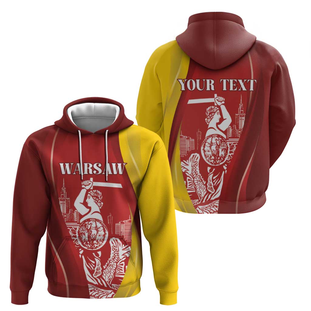 Warsaw Capital of Poland Personalized Hoodie Syrenka Warszawska Sporty Style