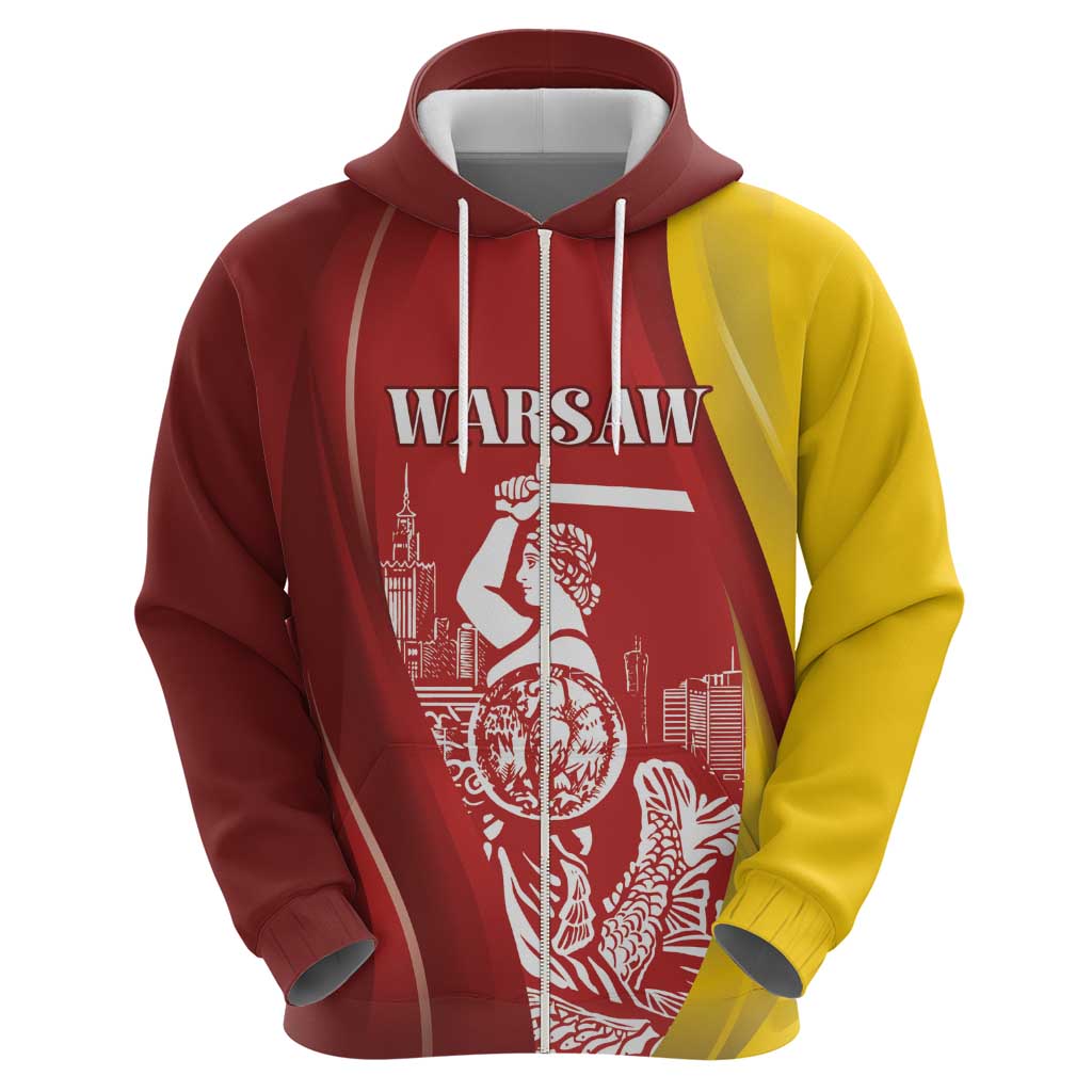 Warsaw Capital of Poland Personalized Hoodie Syrenka Warszawska Sporty Style