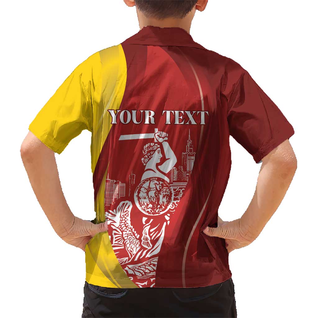 Warsaw Capital of Poland Personalized Kid Hawaiian Shirt Syrenka Warszawska Sporty Style