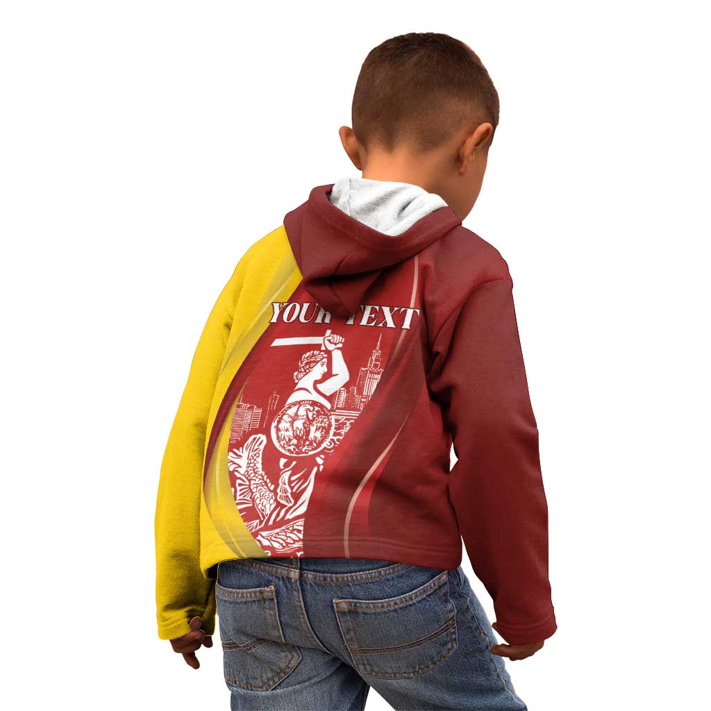 Warsaw Capital of Poland Personalized Kid Hoodie Syrenka Warszawska Sporty Style