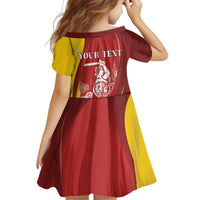 Warsaw Capital of Poland Personalized Kid Short Sleeve Dress Syrenka Warszawska Sporty Style
