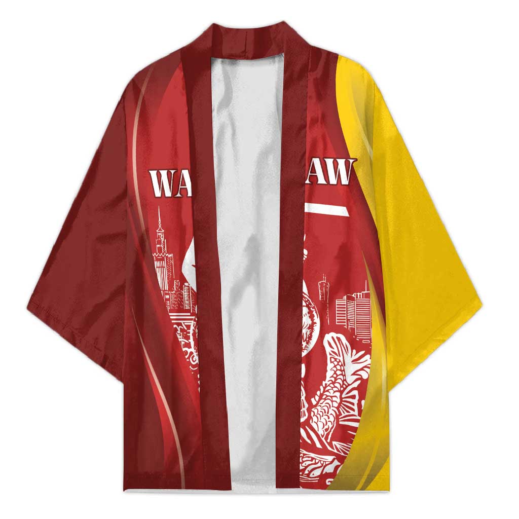 Warsaw Capital of Poland Personalized Kimono Syrenka Warszawska Sporty Style