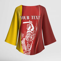 Warsaw Capital of Poland Personalized Kimono Sleeve Blouse Syrenka Warszawska Sporty Style