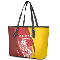 Warsaw Capital of Poland Personalized Leather Tote Bag Syrenka Warszawska Sporty Style