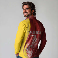 Warsaw Capital of Poland Personalized Long Sleeve Polo Shirt Syrenka Warszawska Sporty Style