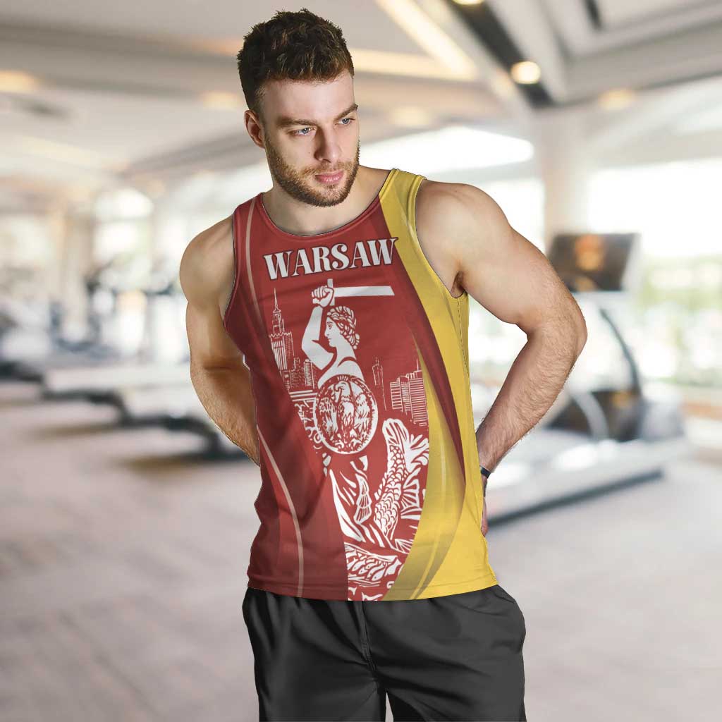 Warsaw Capital of Poland Personalized Men Tank Top Syrenka Warszawska Sporty Style